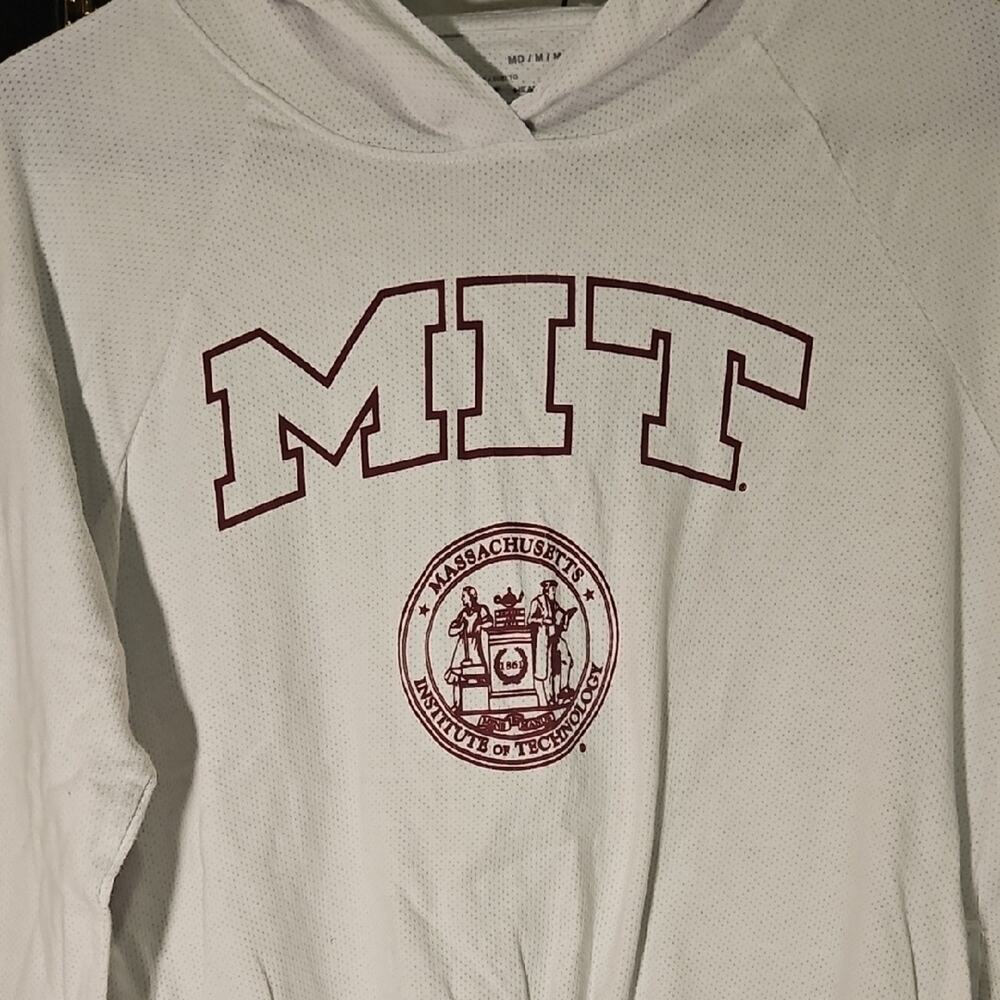 Under Armour White Hoodie with Maroon MIT Logo - Picture 3 of 7